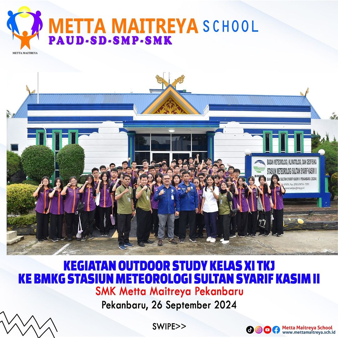 Kegiatan Outdoor Study Kelas XI TKJ Ke BMKG Stasiun Meteorologi Sultan Syarif Kasim II